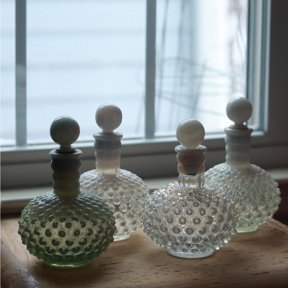 vintage milk glass bottles